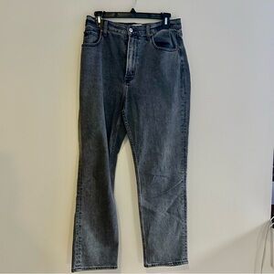 Abercrombie & Fitch Jeans Charcoal Gray Black Ankle Straight Leg Ultra High Rise